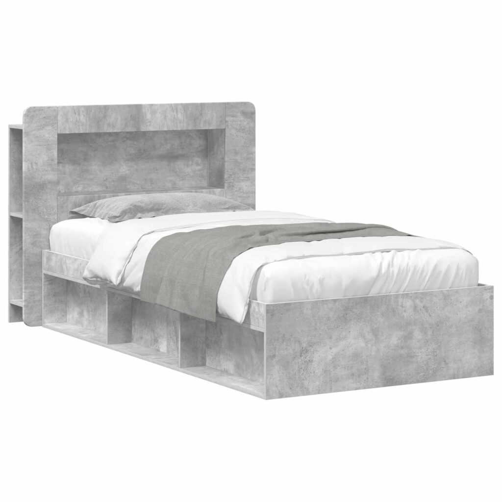 Sänkykehys varastolla päätyllä Betoninharmaa 2FT6 Small Single