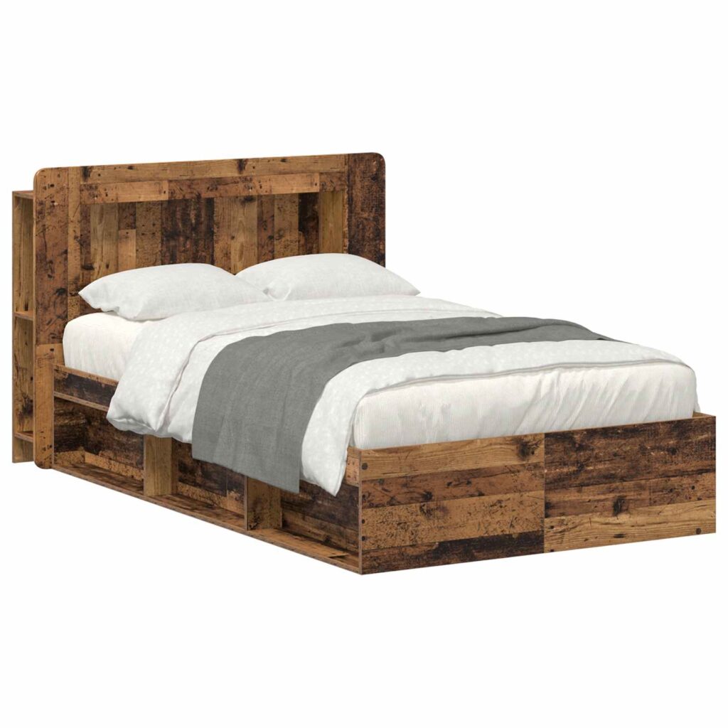 Sänkykehys varastolla Vanha puu 120 x 200 cm Tekninen puu