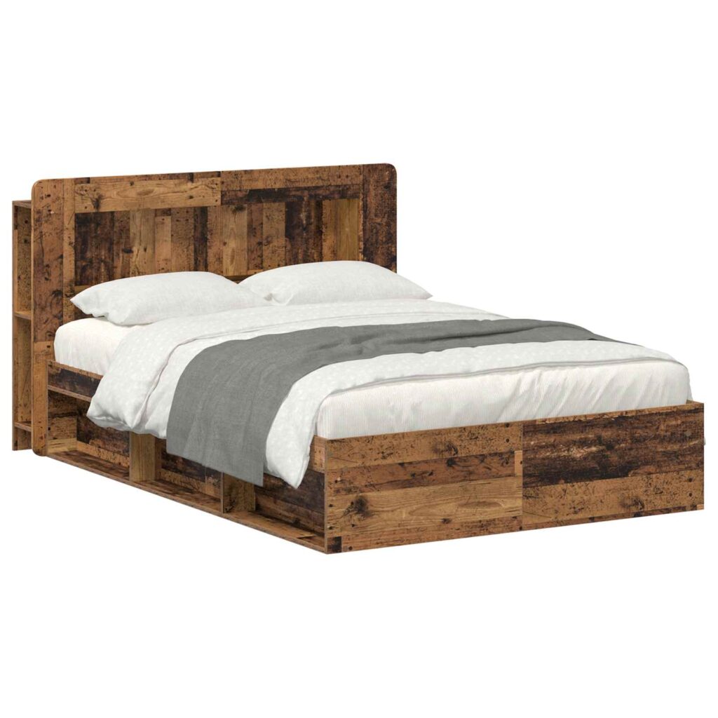 Sänkykehys varastolla Vanha puu 4FT6 Double Tekninen puu