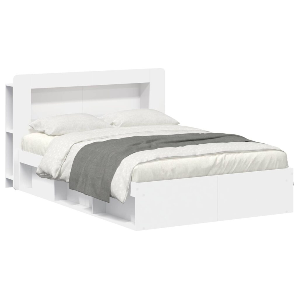 Sänkykehys varastolla valkoinen 160 x 200 cm Tekninen puu