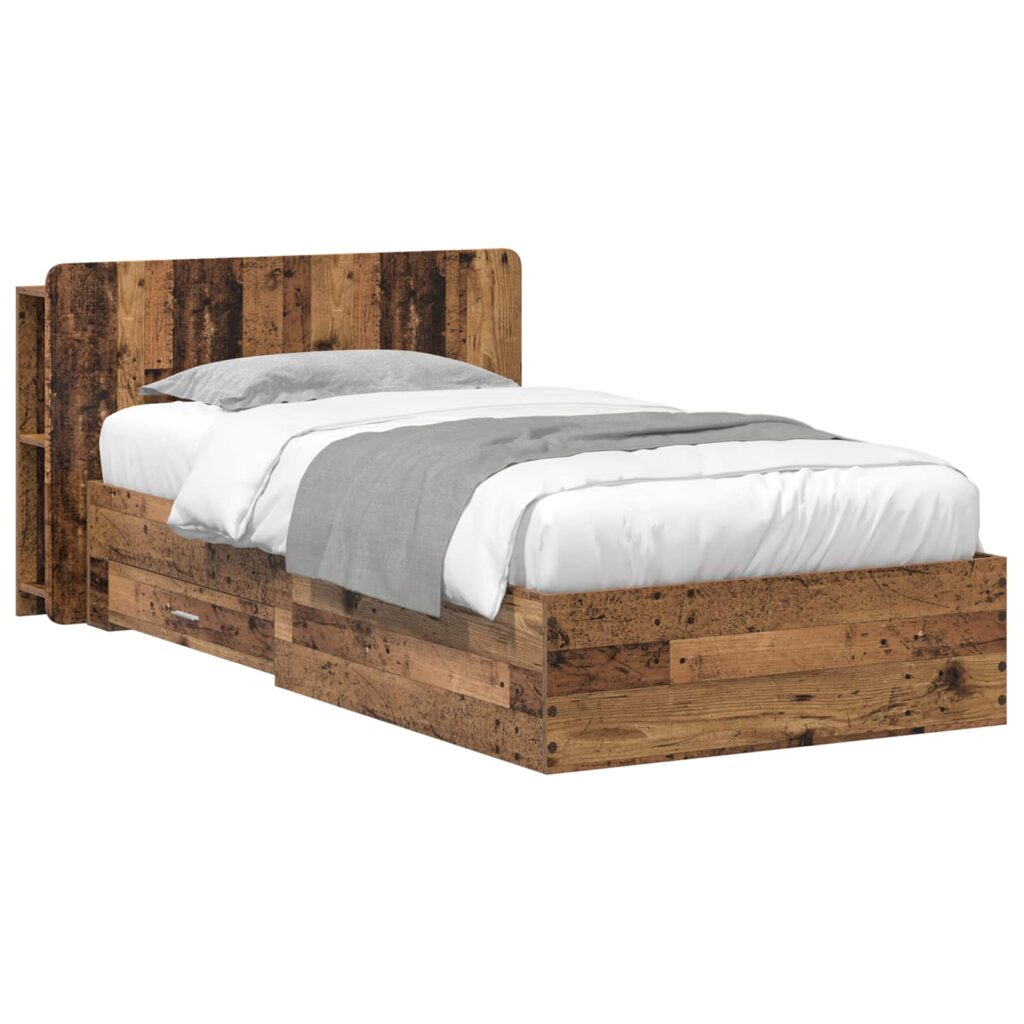Sänkykehys varastolla Vanha puu 100 x 200 cm Tekninen puu