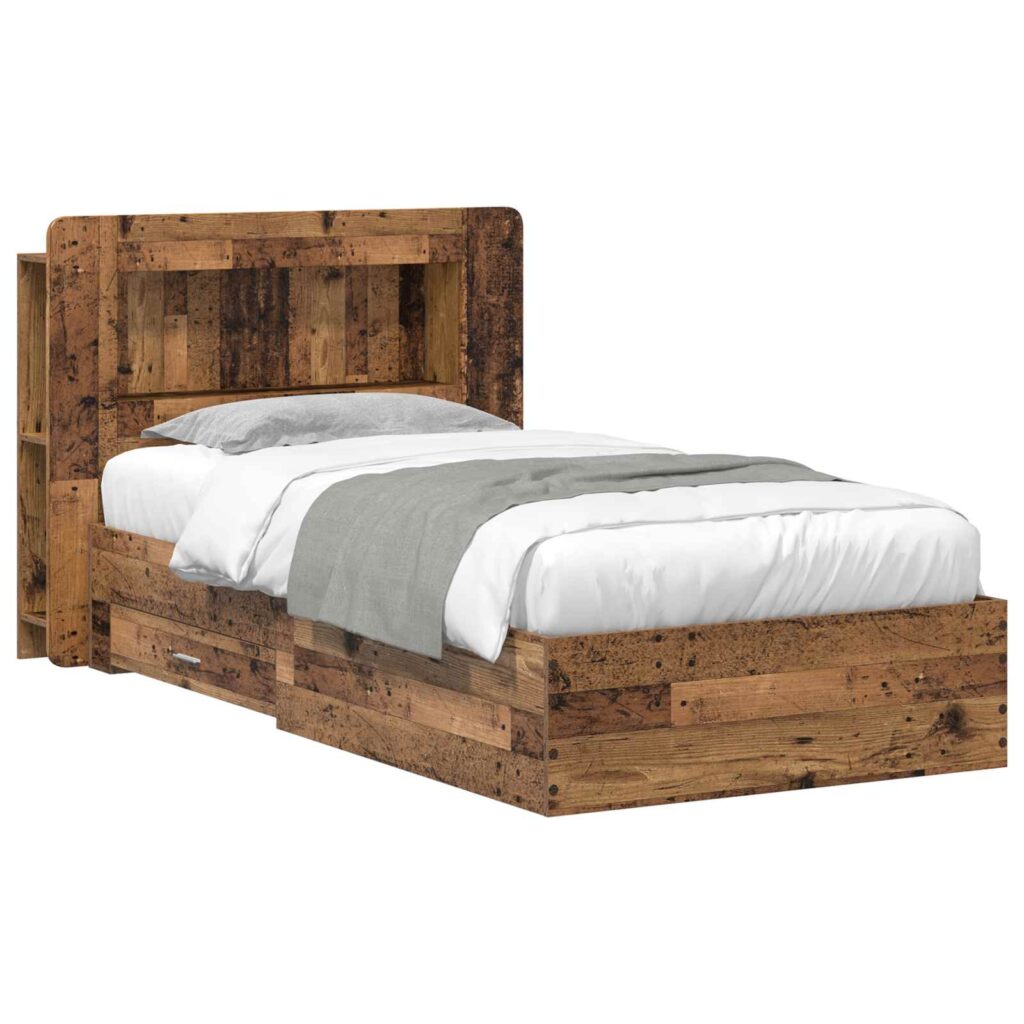 Sänkykehys varastolla Vanha puu 100 x 200 cm Tekninen puu