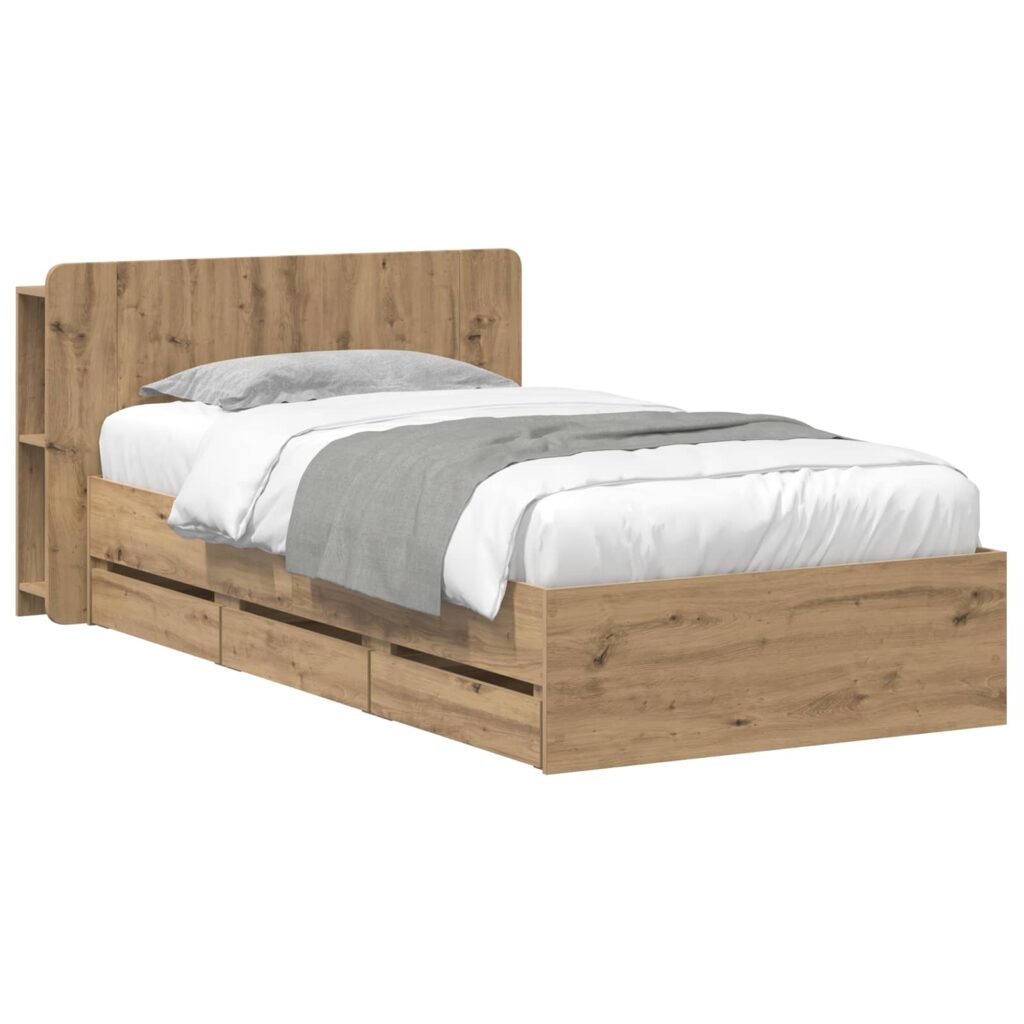 Sänkykehys varastolla Artisaanitammi 80 x 200 cm Tekninen puu