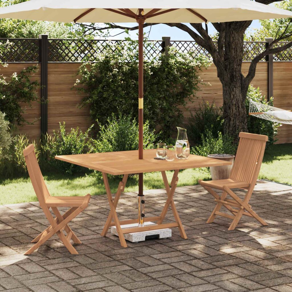 Puutarhan Bistro Set 3 pcs Ruskea Tiikki
