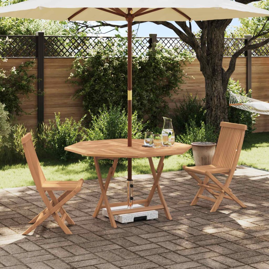 Puutarhan Bistro Set 3 pcs Ruskea Tiikki