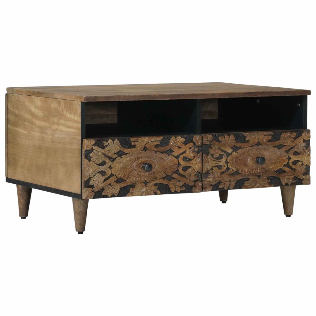 Sohvapöytä Ruskea 80 x 54 x 40 cm Kiinteä mango puu