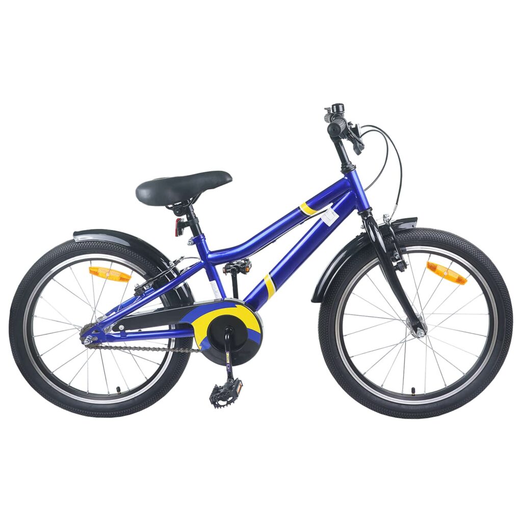 Lastenpyörä 18 Tuumaa 5-7-vuotiaille Sininen musta