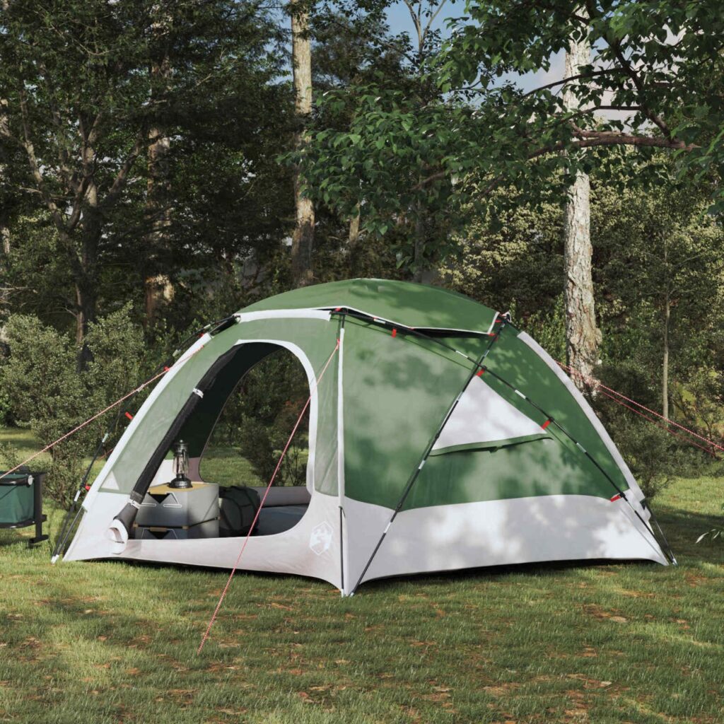 Kupoliteltta irrotettavalla sade suojalla Vihreä 4-henkilöä