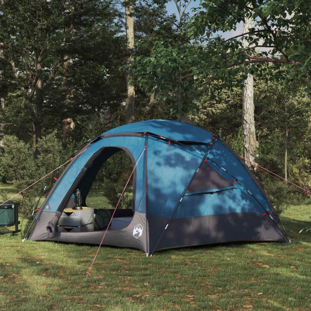 Kupoliteltta irrotettavalla sade suojalla Sininen 4-henkilöä