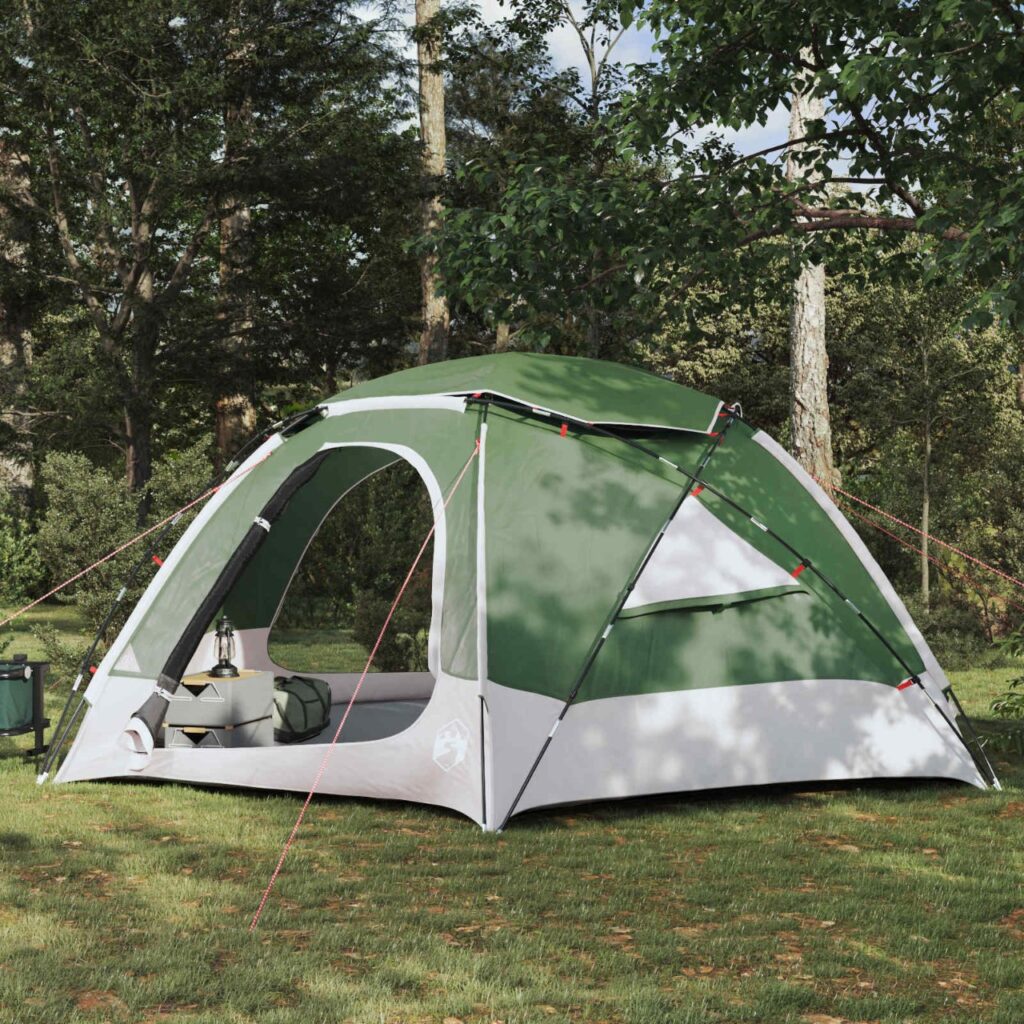 Kupoliteltta irrotettavalla sade suojalla Vihreä 8-henkilöä