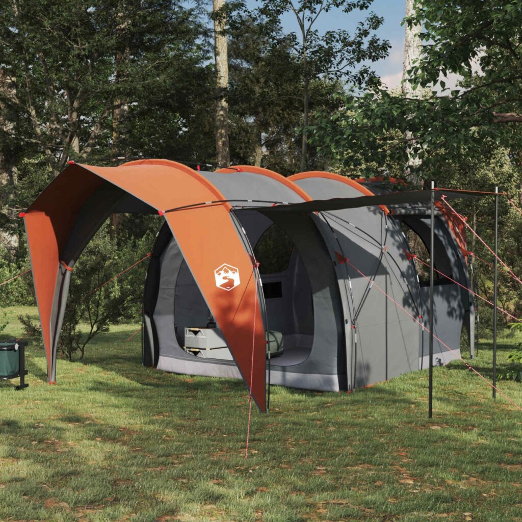 Tunneliteltta Harmaa ja oranssi 382 x 262 x 214 cm