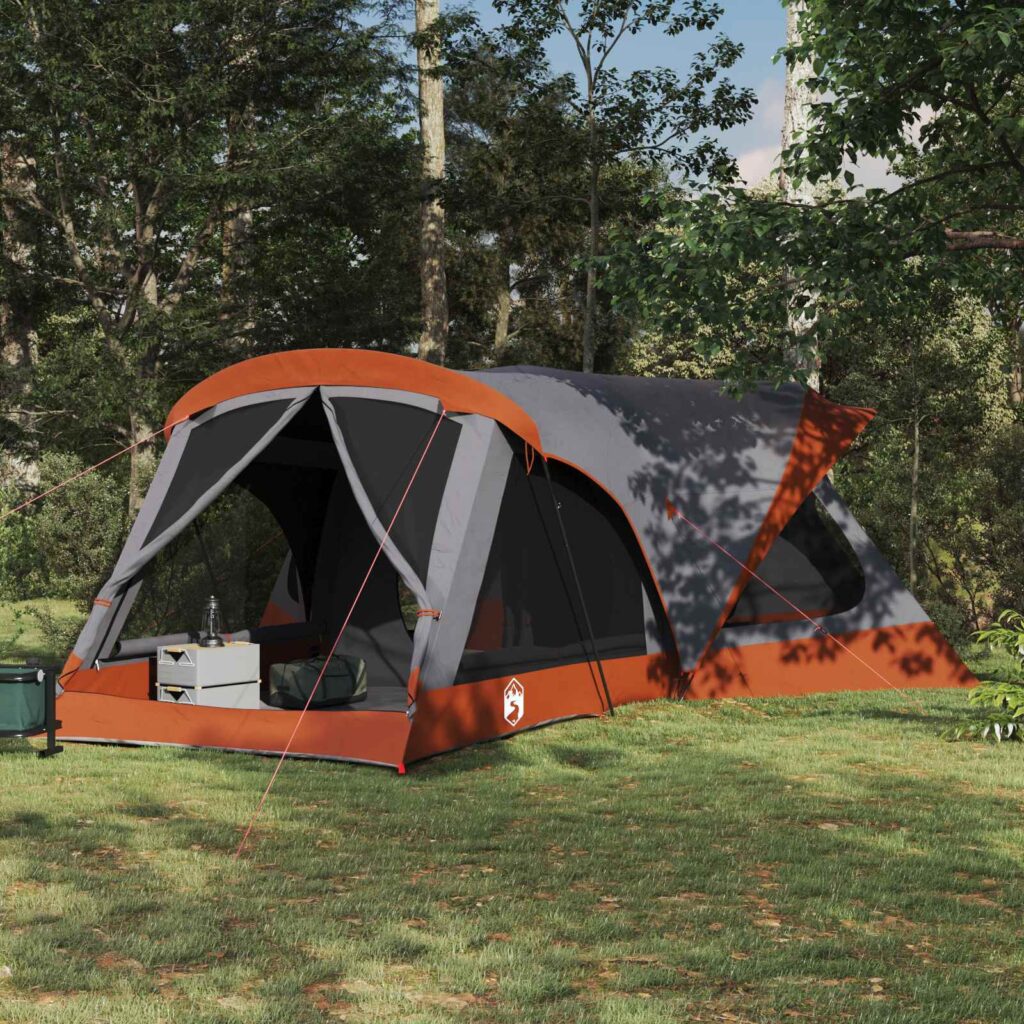 Perhe Teltta Harmaa ja oranssi 550 x 555 x 208 cm