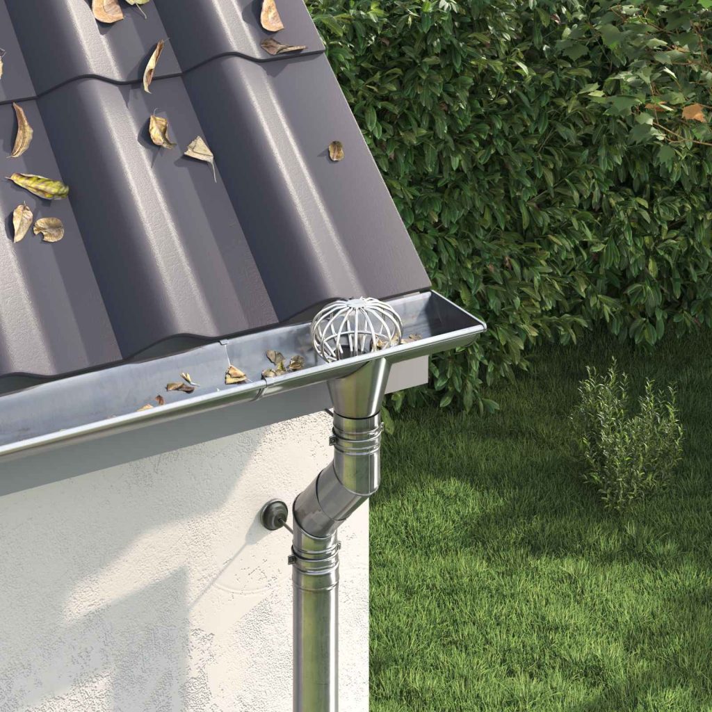 Rännin lehden suojus 2 pcs Hopea 110 mm Ruostumaton teräs