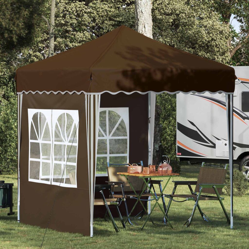 Pop-up Juhlateltta Harmaanruskea 195 x 195 x 245 cm