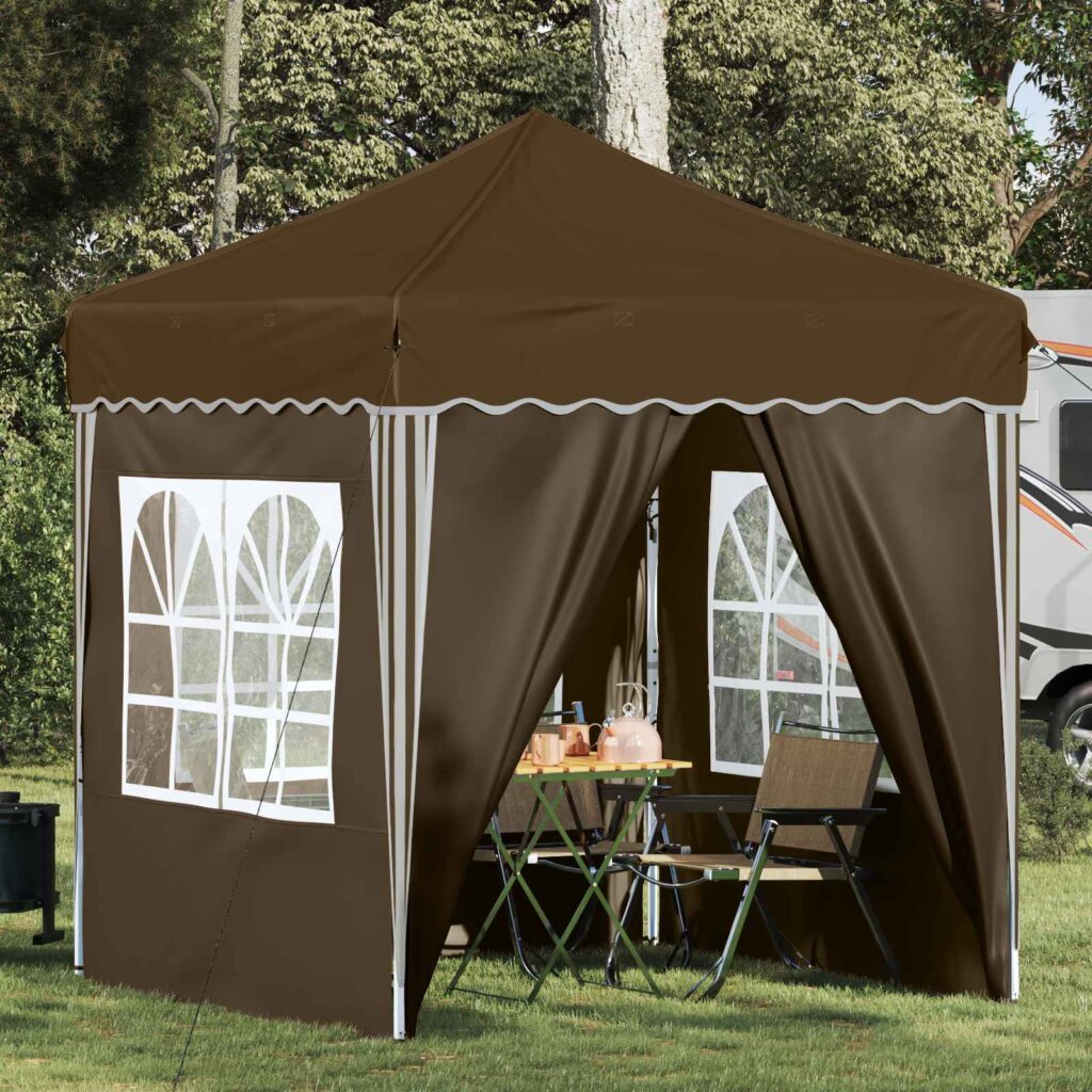 Pop-up Juhlateltta Harmaanruskea 195 x 195 x 245 cm