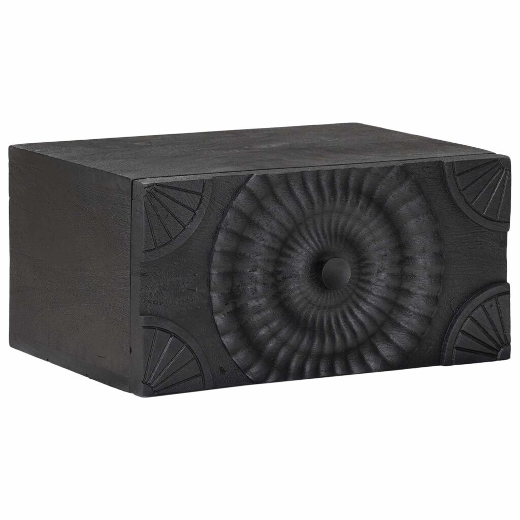 Yöpöytäkaappi laatikon kanssa Musta 40 x 30 x 20 cm