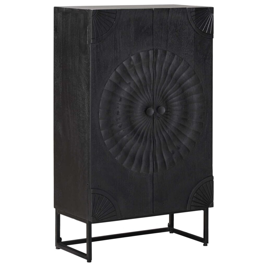 Korkea kaappi Musta 55 x 30 x 95 cm