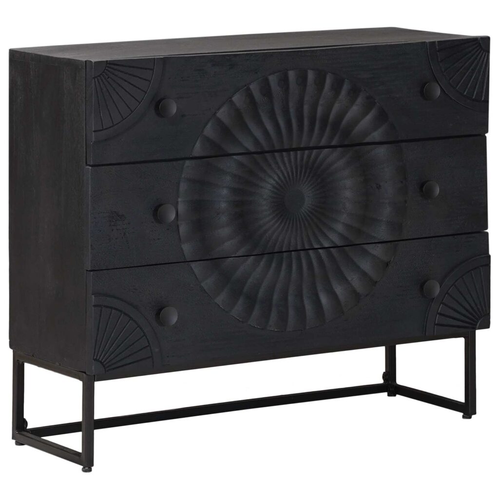 Laatikkokaappi laatikon kanssa Musta 75 x 30 x 65 cm