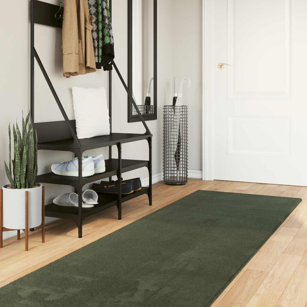 Keskikorkea pehmeä ja konepestävä matto HUARTE Metsänvihreä