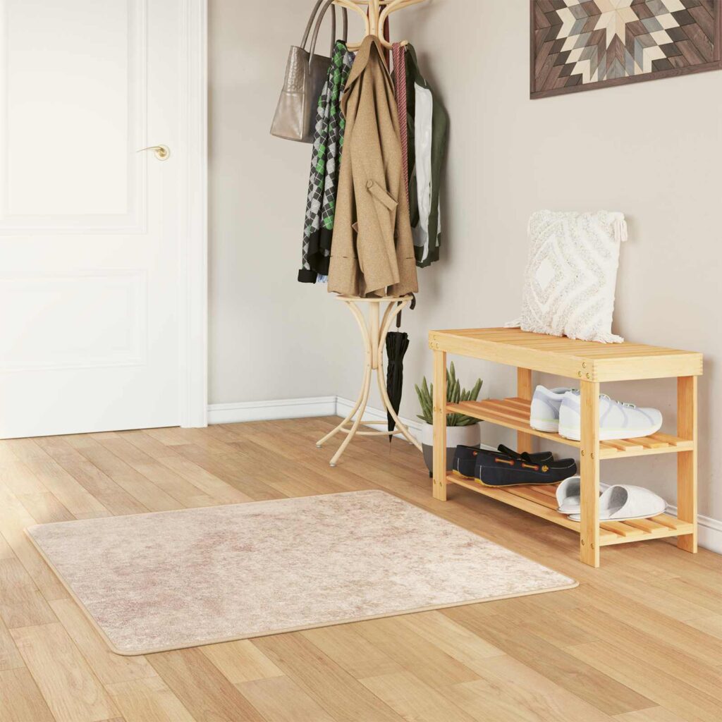 Mattojuoksija MARSA Beige 100 x 100 cm Polyesteri ja PVC