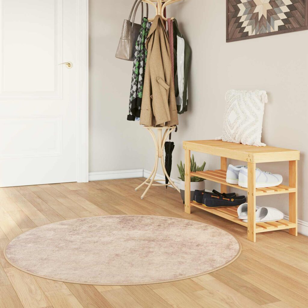 Mattojuoksija MARSA Beige 120 x 120 cm Polyesteri ja PVC