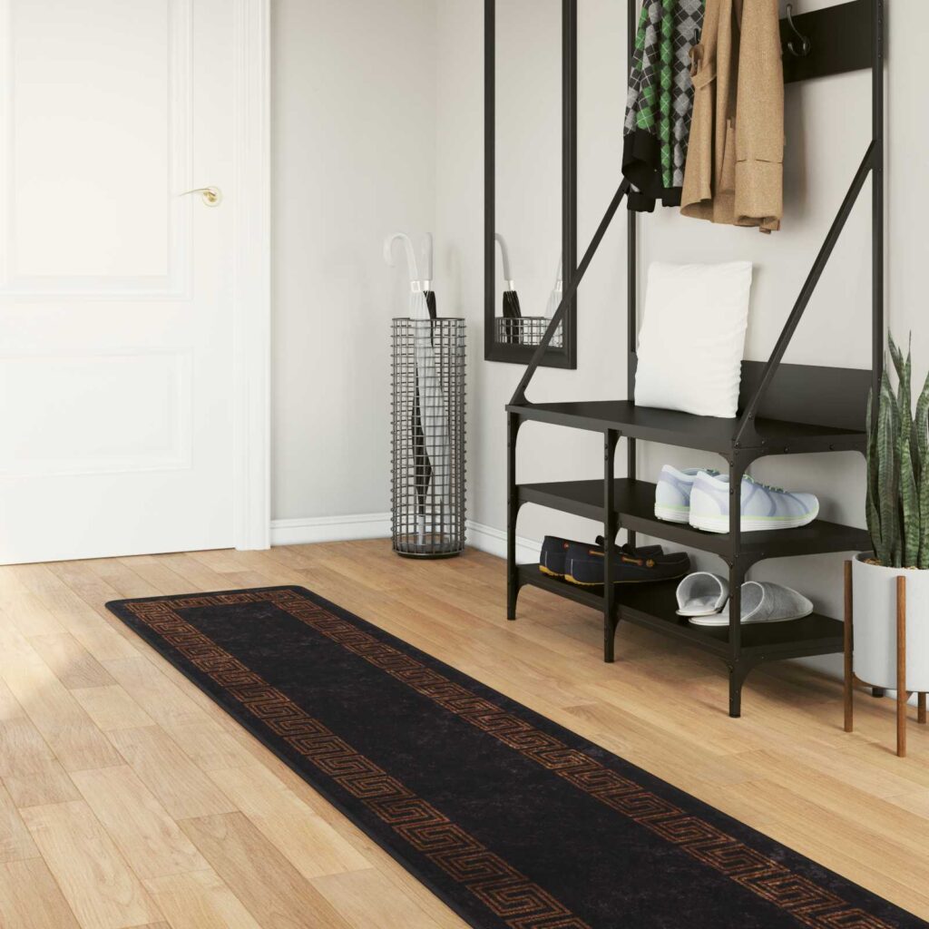 Mattojuoksija MARSA Musta 50 x 450 cm Polyesteri ja PVC