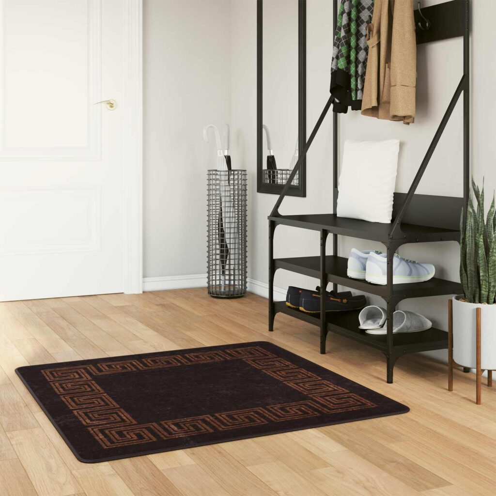 Mattojuoksija MARSA Musta 100 x 100 cm Polyesteri ja PVC