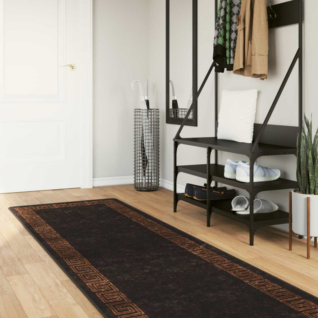 Mattojuoksija MARSA Musta 100 x 250 cm Polyesteri ja PVC