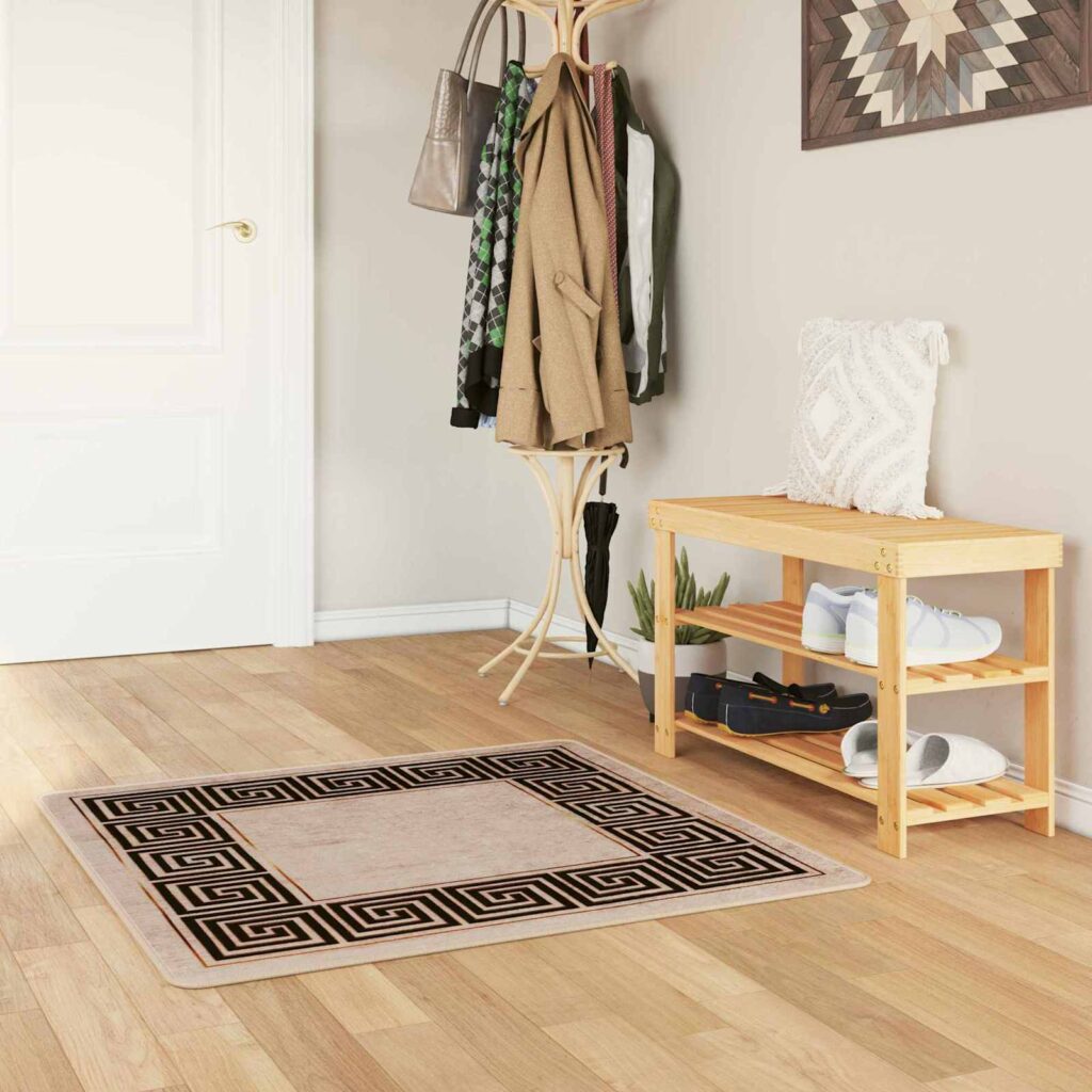 Mattojuoksija MARSA Musta 100 x 100 cm Polyesteri ja PVC