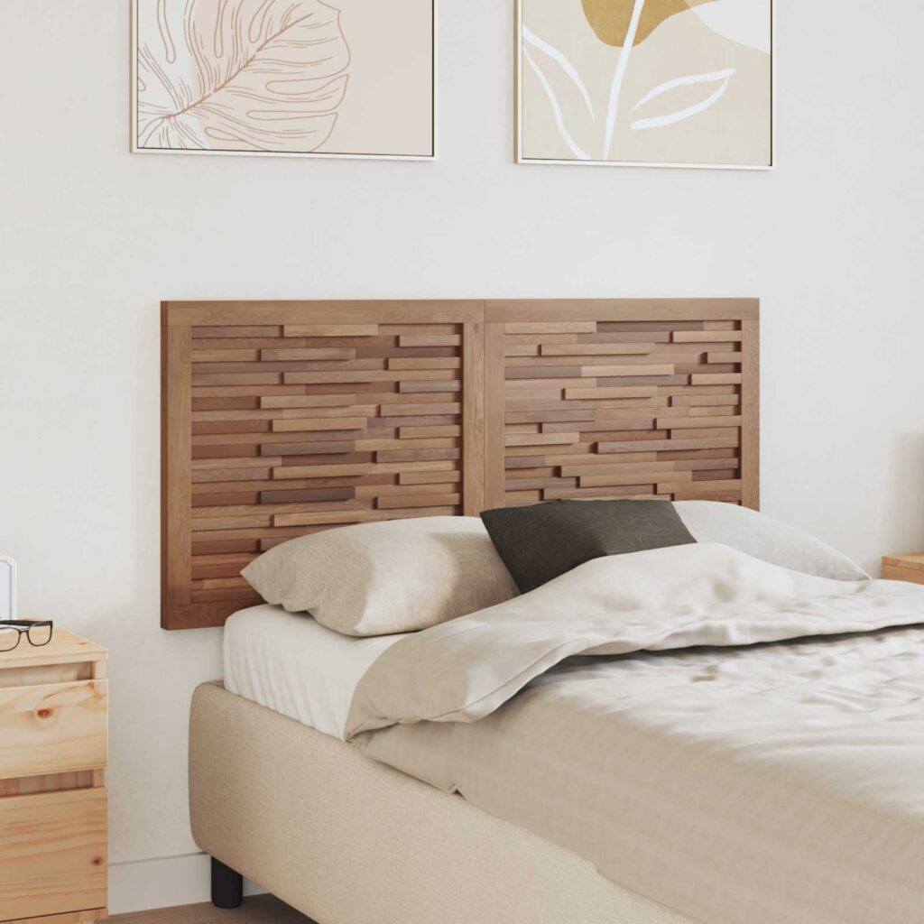 Päätylevy Seinäkiinnitettävä Luonnollinen 120 cm Tiikkipuu