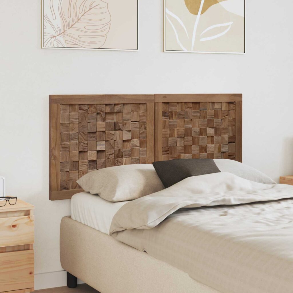 Päätylevy Seinäkiinnitettävä Luonnollinen 120 cm Tiikkipuu