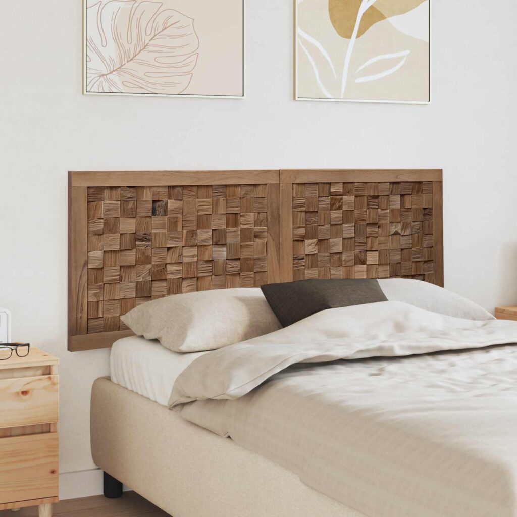 Päätylevy Seinäkiinnitettävä Luonnollinen 140 cm Tiikkipuu