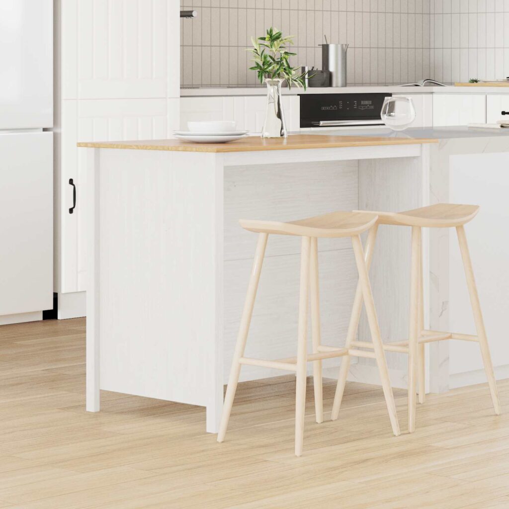 Keittiön Saaret HILL Valkoinen 112 x 66 x 90 cm Massiivimänty