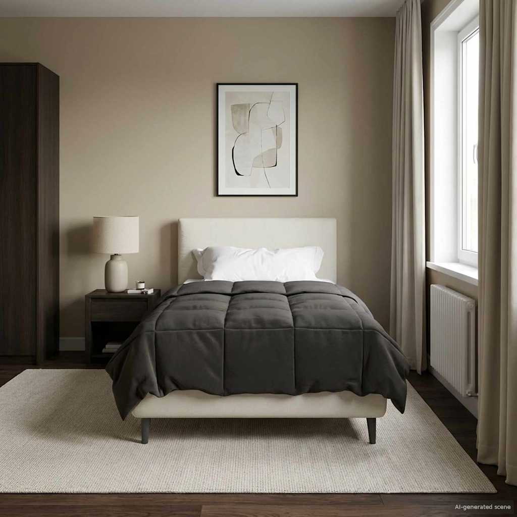 Kesäpeitto Quiltottu Antrasiitti 140 x 200 cm Mikrokuitu