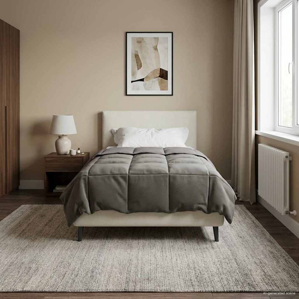 Kesäpeitto Quiltottu Vaaleanharmaa 155 x 200 cm Mikrokuitu