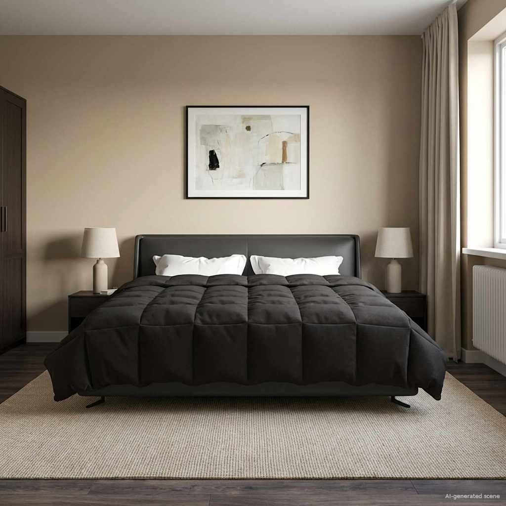 Talvityyny Quiltottu Antrasiitti 240 x 260 cm Mikrokuitu