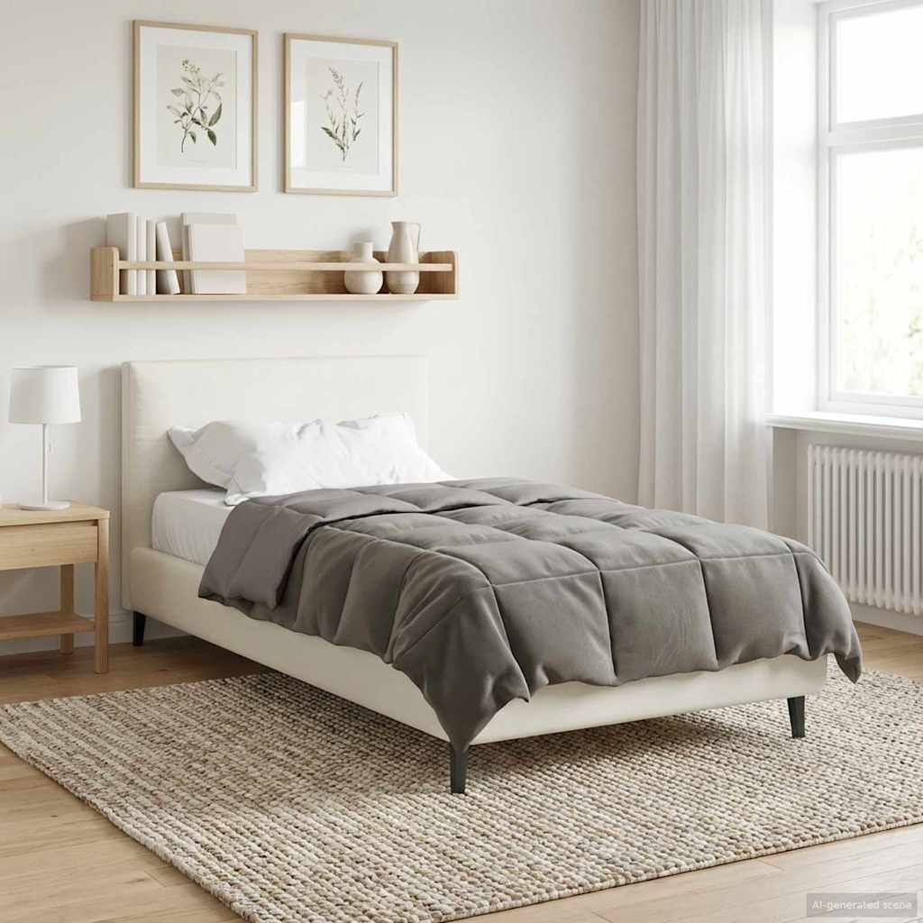 Talvityyny Quiltottu Vaaleanharmaa 135 x 200 cm Mikrokuitu