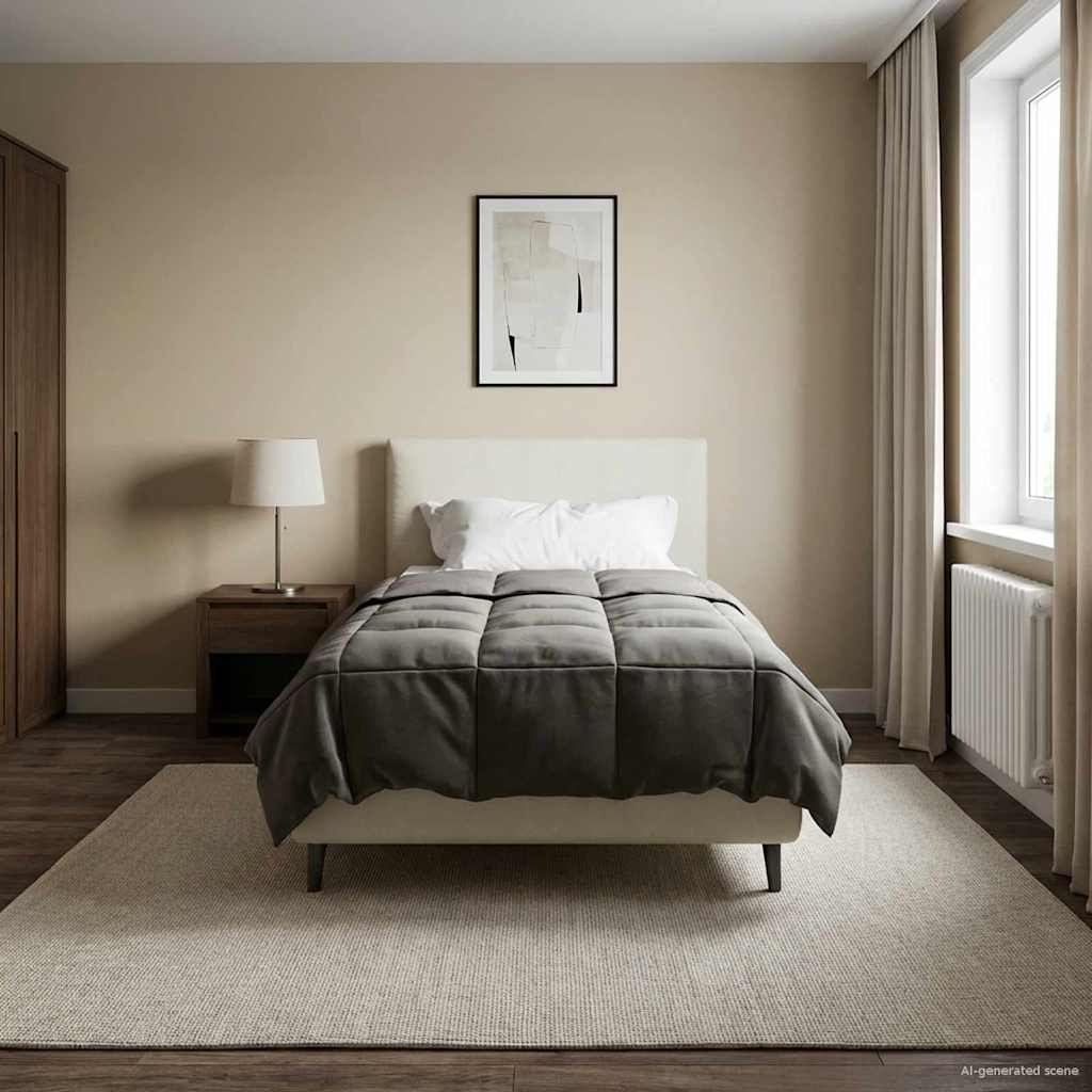 Talvityyny Quiltottu Vaaleanharmaa 140 x 220 cm Mikrokuitu