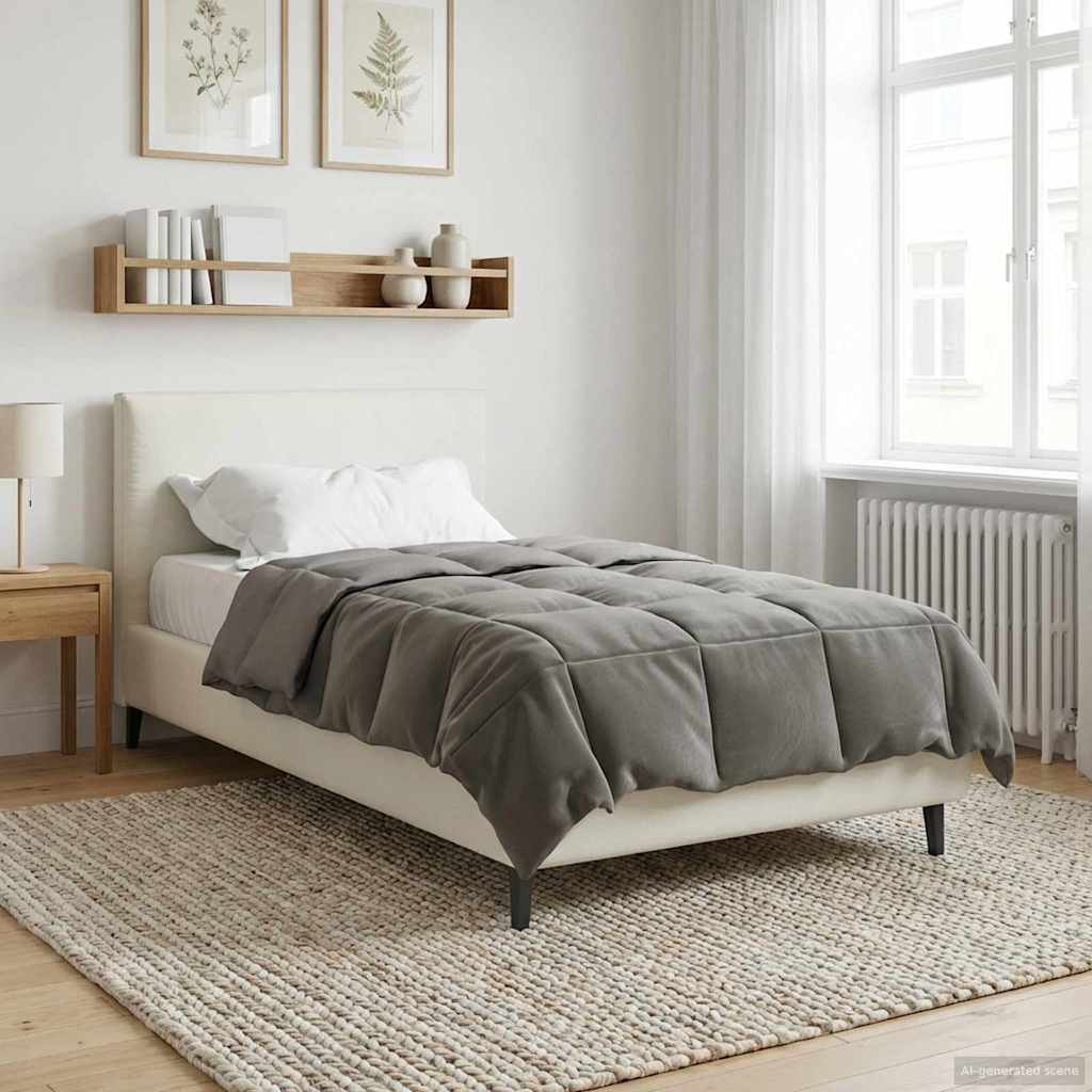 Talvityyny Quiltottu Vaaleanharmaa 135 x 200 cm Mikrokuitu