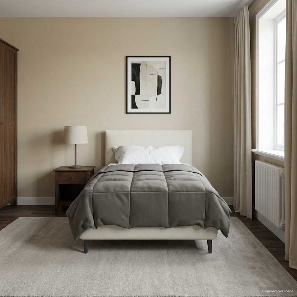 Talvityyny Quiltottu Vaaleanharmaa 140 x 220 cm Mikrokuitu