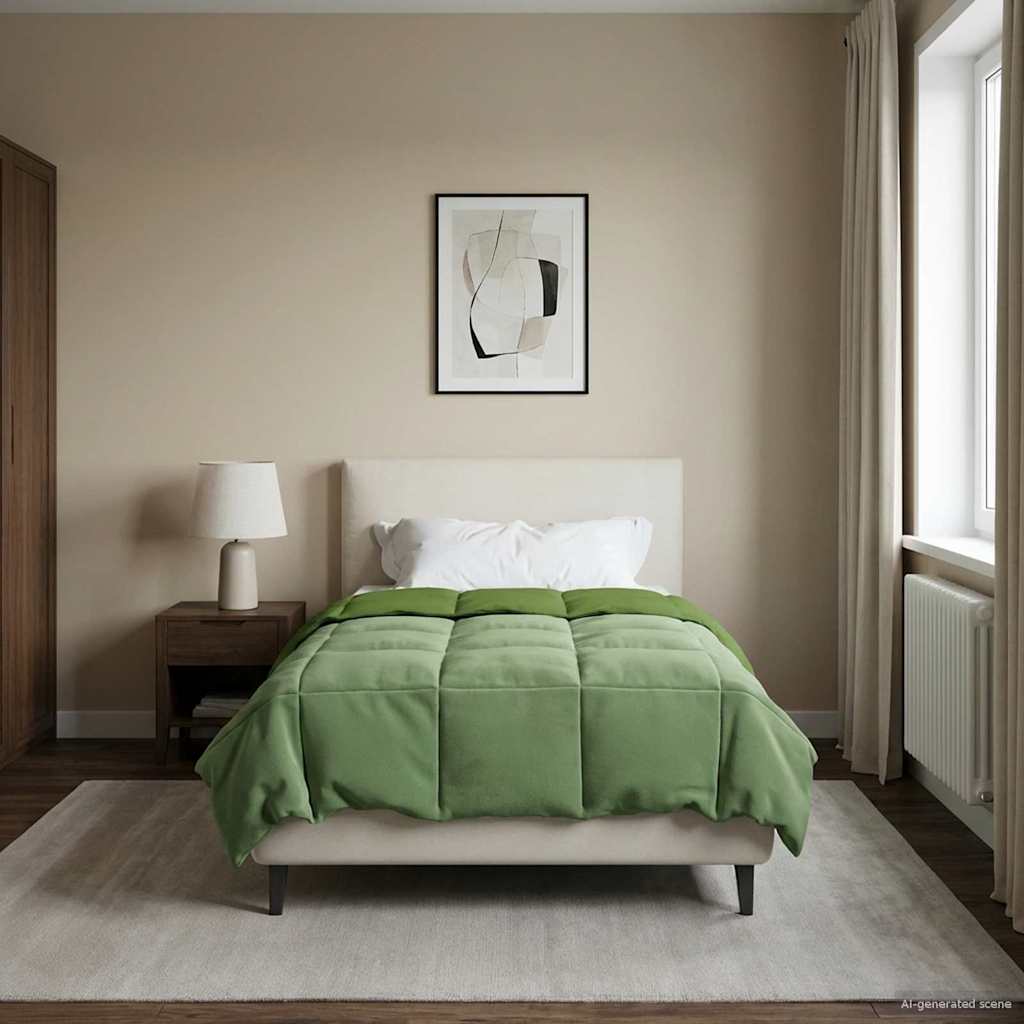 Talvityyny Quiltottu Vihreä 140 x 220 cm Mikrokuitu