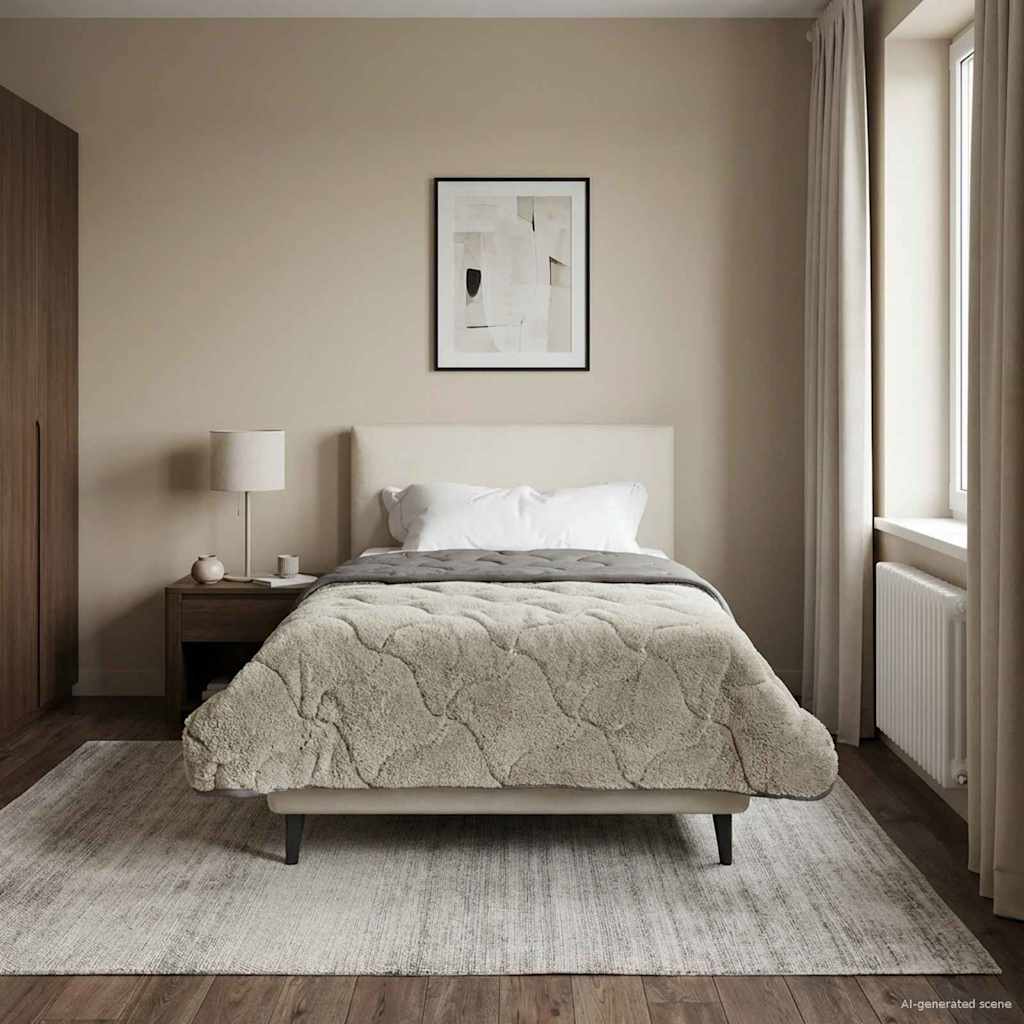 Kesäpeitto Quiltottu Vaaleanharmaa 135 x 200 cm