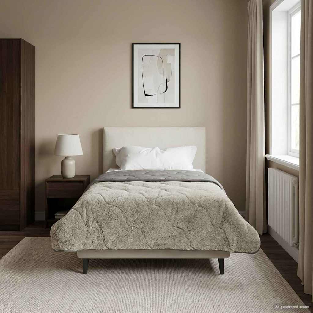 Kesäpeitto Quiltottu Vaaleanharmaa 155 x 200 cm