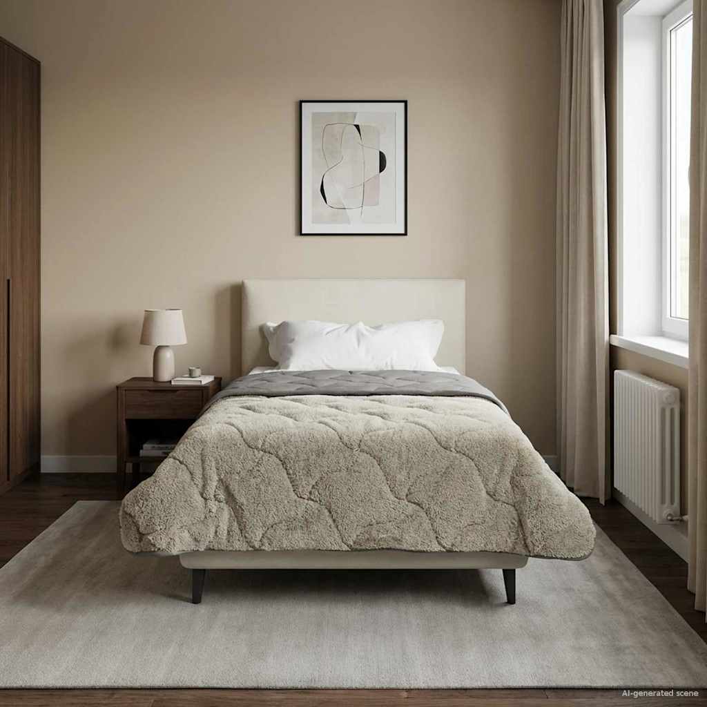 Kesäpeitto Quiltottu Vaaleanharmaa 155 x 220 cm