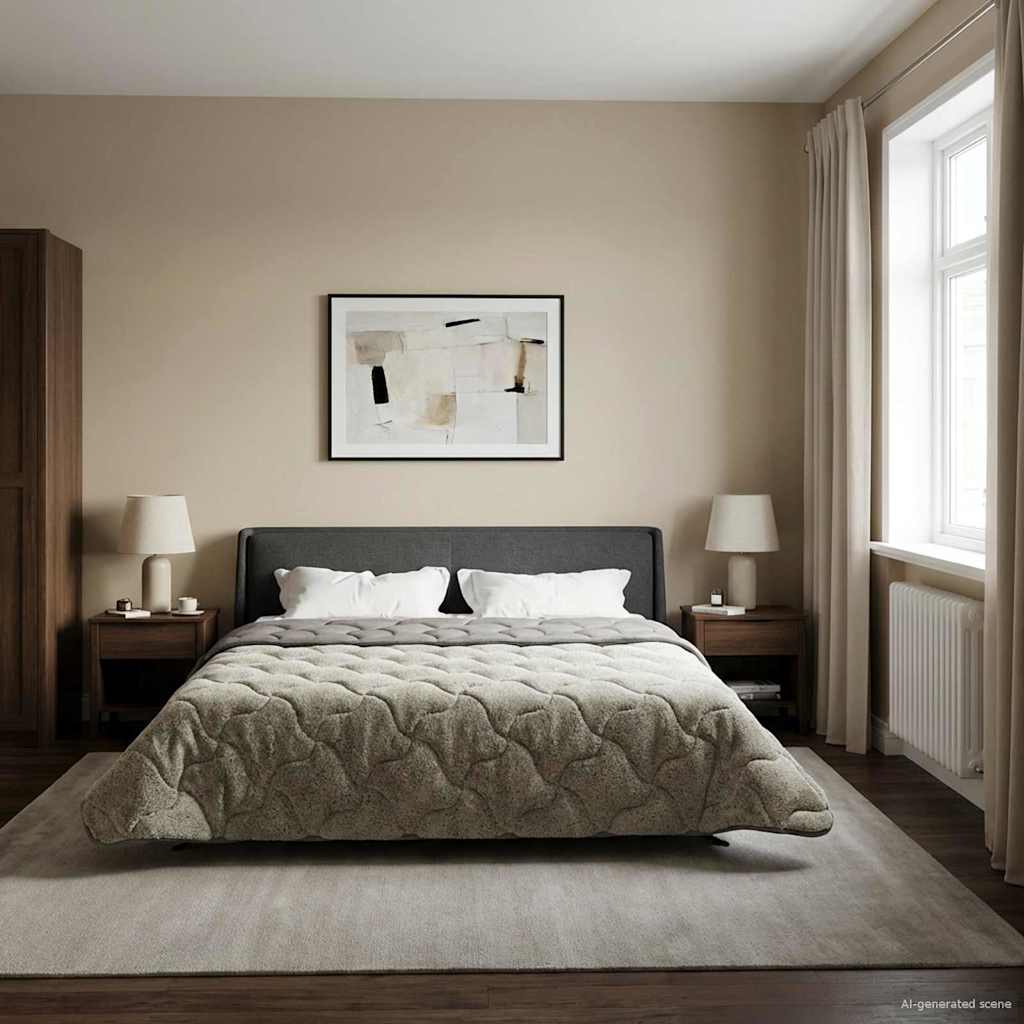 Kesäpeitto Quiltottu Vaaleanharmaa 200 x 220 cm