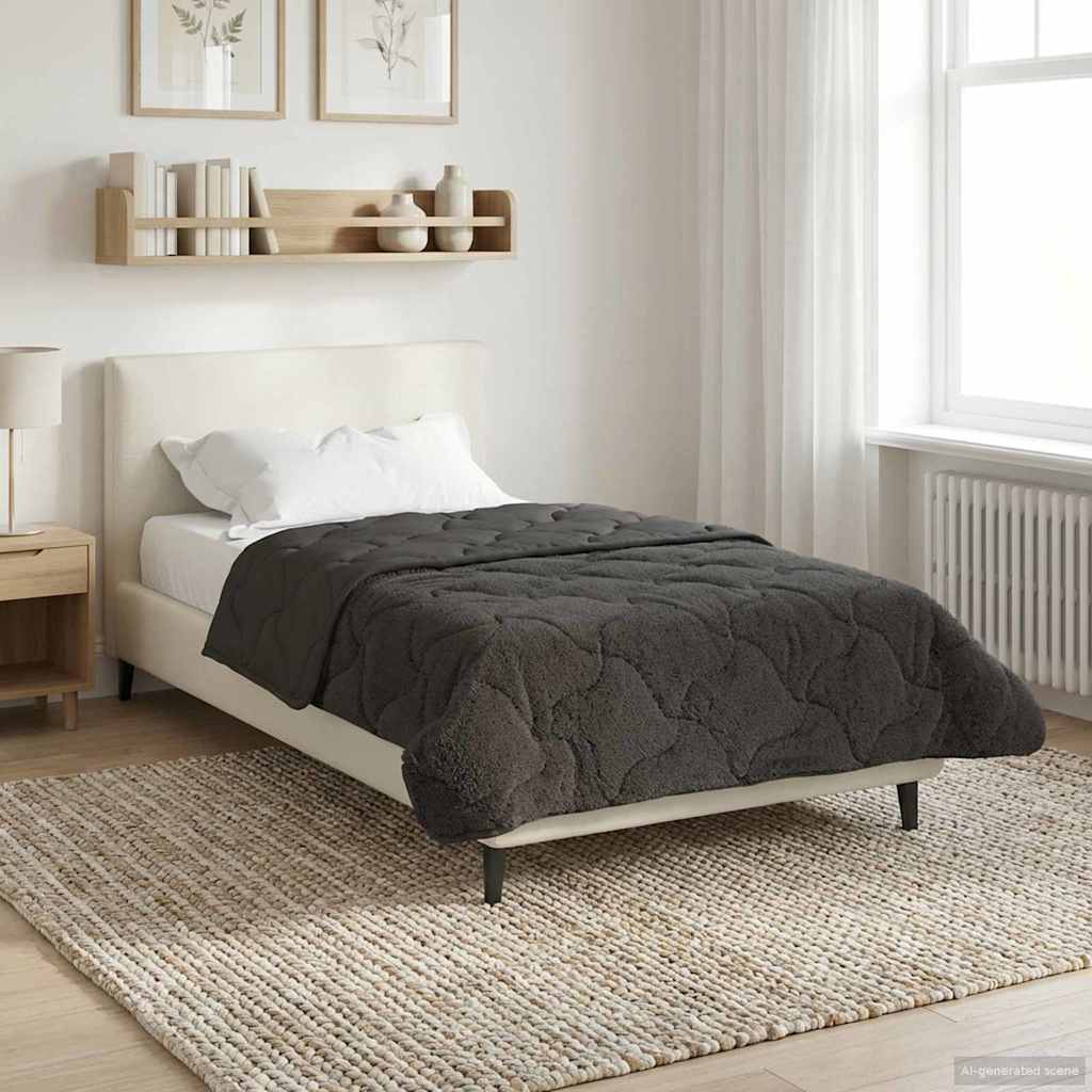 Koko Vuoden Peitto Quiltottu Antrasiitti 135 x 200 cm