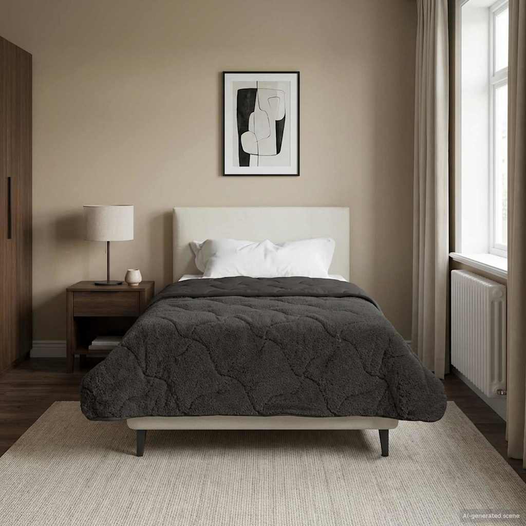 Koko Vuoden Peitto Quiltottu Antrasiitti 140 x 220 cm