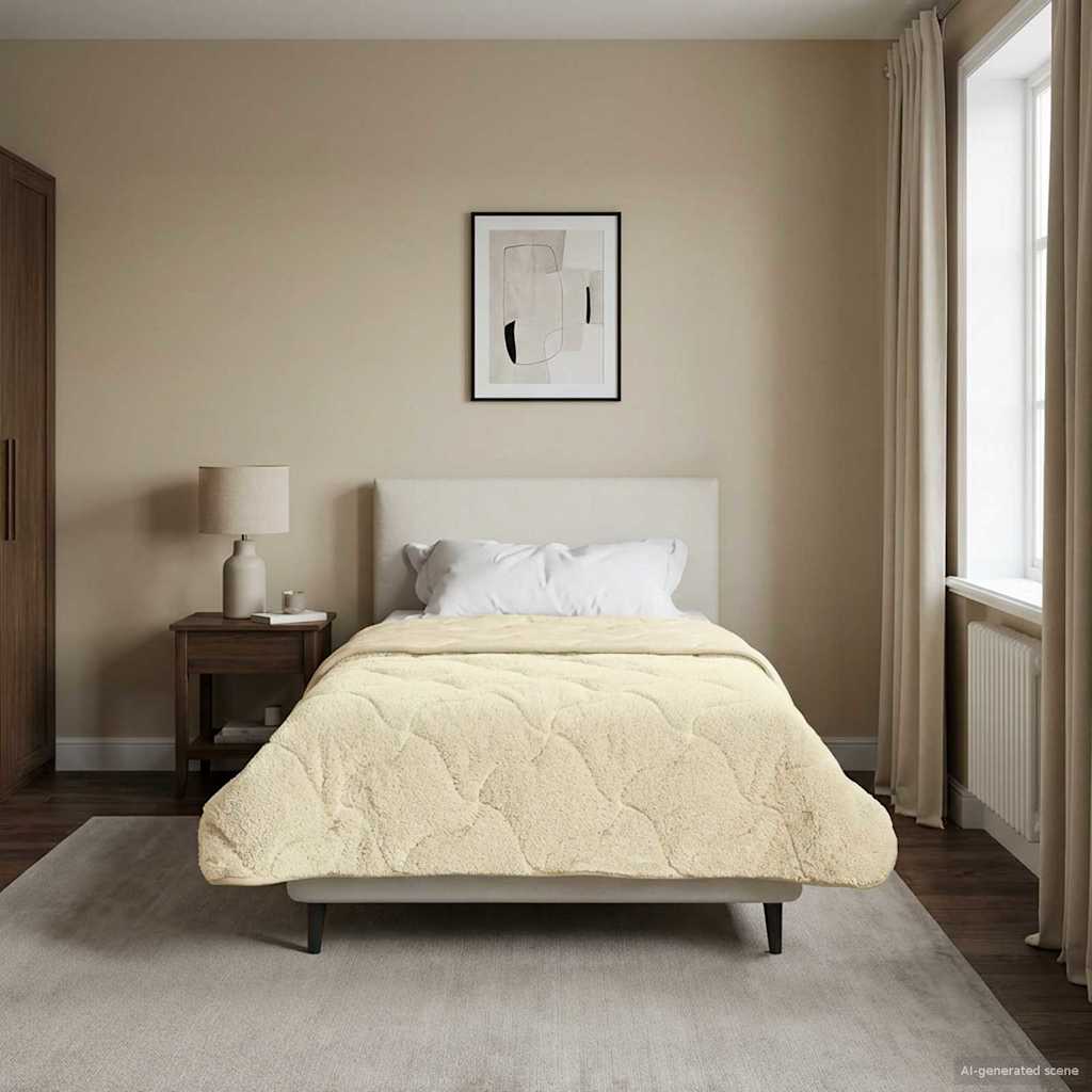 Koko Vuoden Peitto Quiltottu Kerma 135 x 200 cm