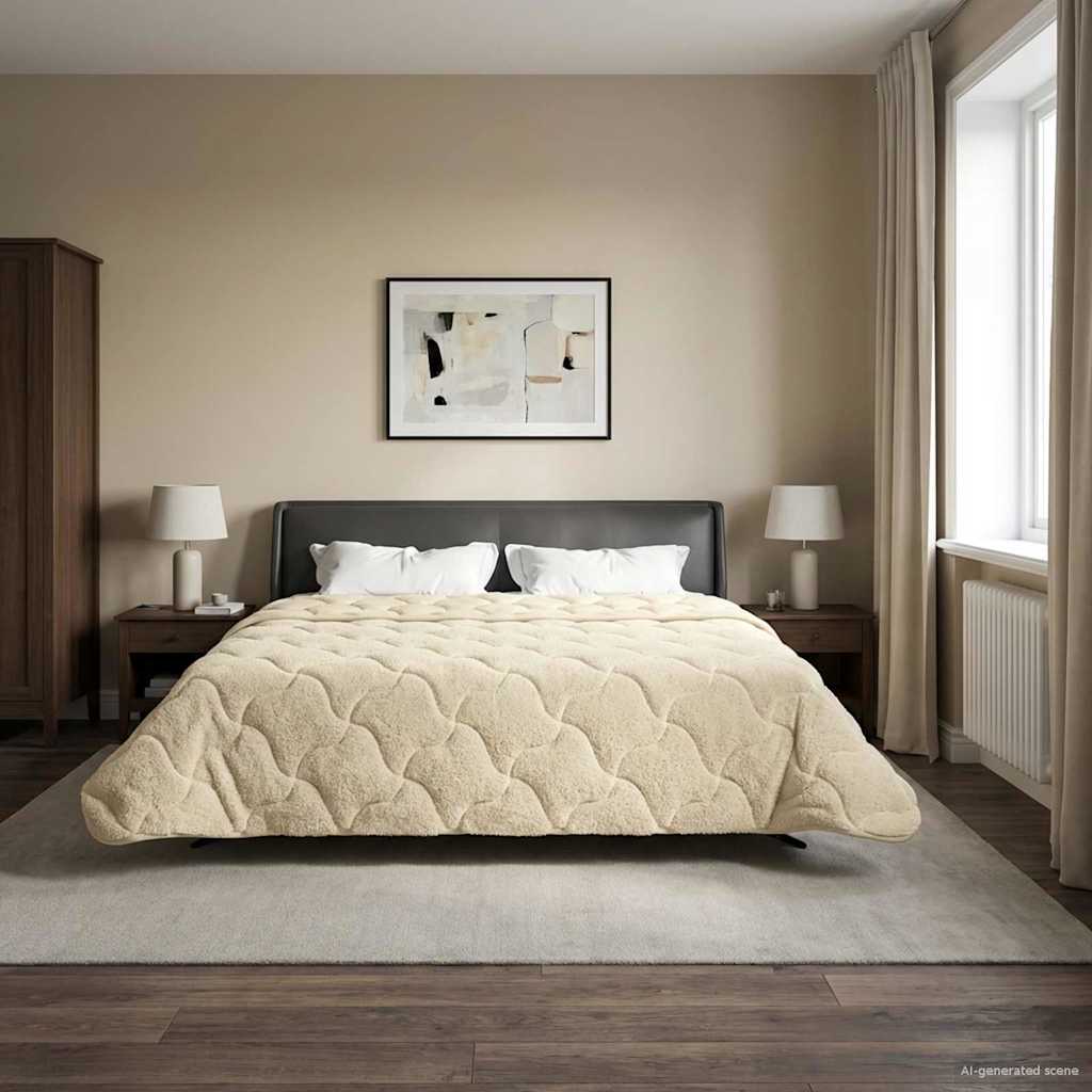 Koko Vuoden Peitto Quiltottu Kerma 200 x 220 cm