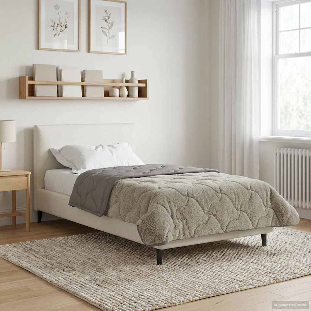 Talvityyny Quiltottu Vaaleanharmaa 155 x 200 cm